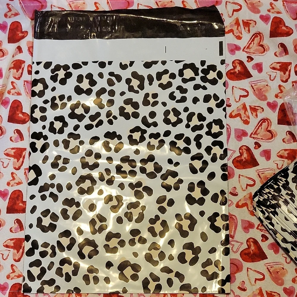 25 Polymailers Leopard Print Thank You Plastic Bags For Resellers